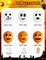 60Pcs Halloween Ghost Latex Balloons - 6 Styles (Orange White)